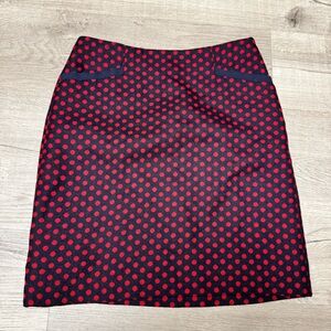 Talbots Petite Wool Blend Polkadot A-line Skirt